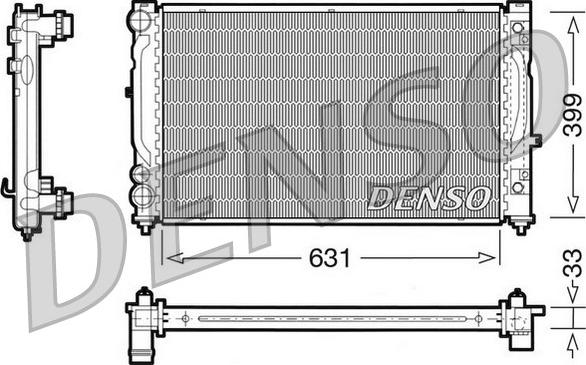 Denso DRM02030 - Радиатор, охлаждение двигателя autospares.lv