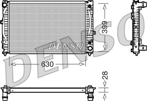 Denso DRM02031 - Радиатор, охлаждение двигателя autospares.lv