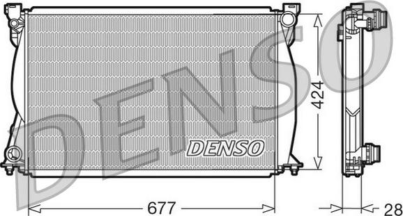 Denso DRM02038 - Радиатор, охлаждение двигателя autospares.lv