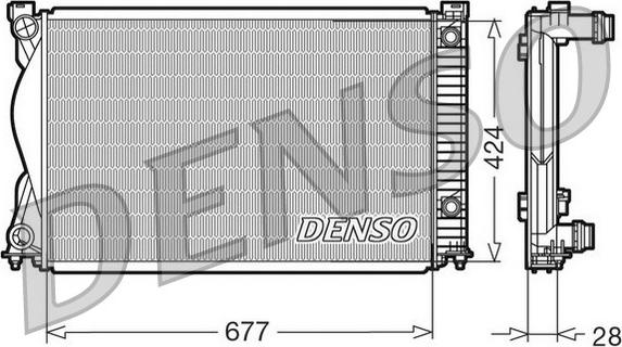 Denso DRM02037 - Радиатор, охлаждение двигателя autospares.lv