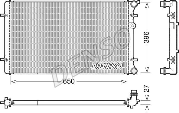 Denso DRM02025 - Радиатор, охлаждение двигателя autospares.lv