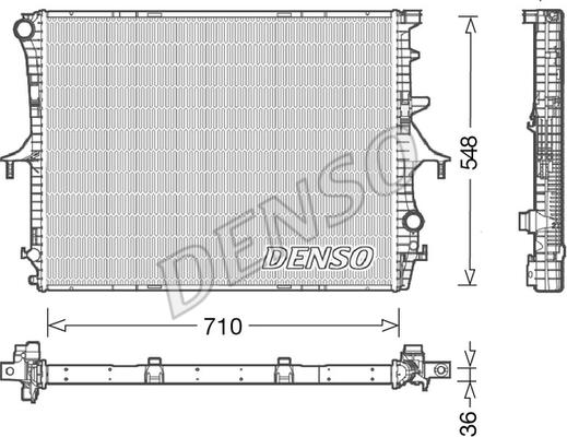 Denso DRM02026 - Радиатор, охлаждение двигателя autospares.lv