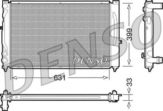 Denso DRM02020 - Радиатор, охлаждение двигателя autospares.lv