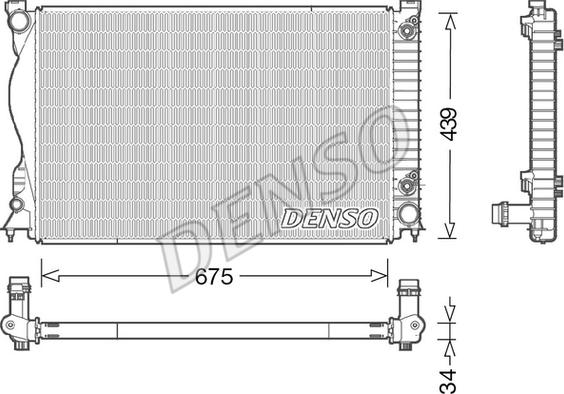 Denso DRM02028 - Радиатор, охлаждение двигателя autospares.lv