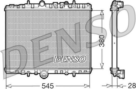 Denso DRM07056 - Радиатор, охлаждение двигателя autospares.lv