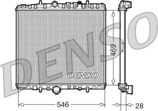 Denso DRM07061 - Радиатор, охлаждение двигателя autospares.lv