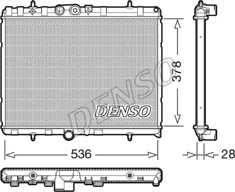 Denso DRM07004 - Радиатор, охлаждение двигателя autospares.lv