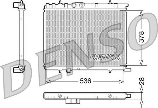 Denso DRM07021 - Радиатор, охлаждение двигателя autospares.lv