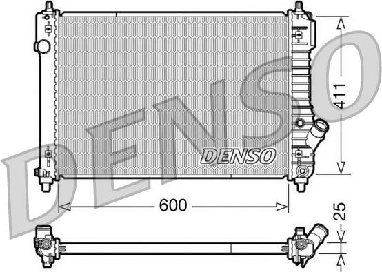 Denso DRM15004 - Радиатор, охлаждение двигателя autospares.lv