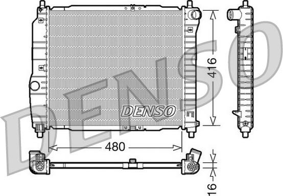 Denso DRM15003 - Радиатор, охлаждение двигателя autospares.lv