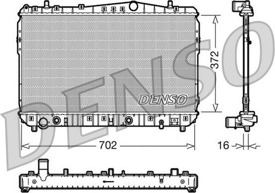 Denso DRM15002 - Радиатор, охлаждение двигателя autospares.lv