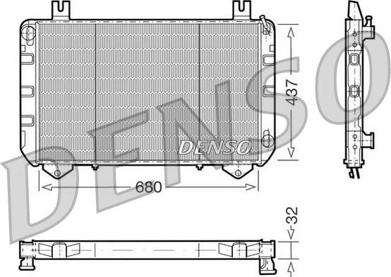 Denso DRM10094 - Радиатор, охлаждение двигателя autospares.lv