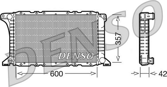 Denso DRM10090 - Радиатор, охлаждение двигателя autospares.lv