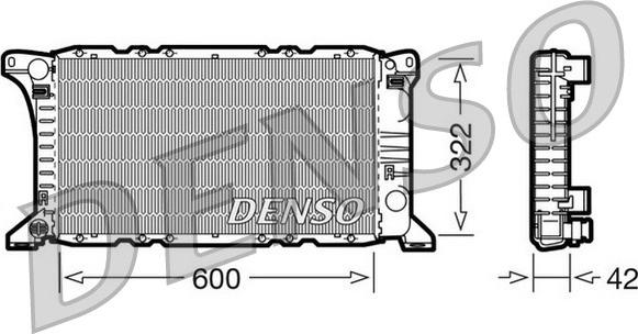 Denso DRM10091 - Радиатор, охлаждение двигателя autospares.lv