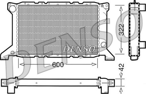 Denso DRM10098 - Радиатор, охлаждение двигателя autospares.lv