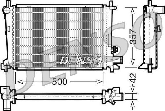 Denso DRM10040 - Радиатор, охлаждение двигателя autospares.lv