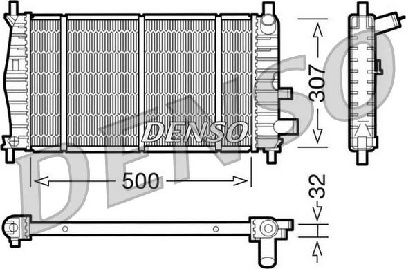 Denso DRM10042 - Радиатор, охлаждение двигателя autospares.lv