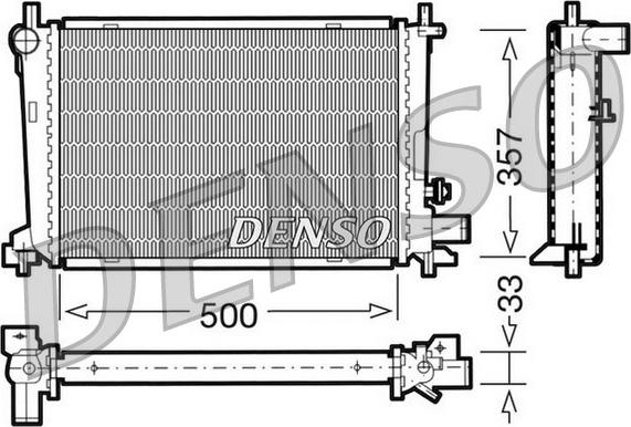 Denso DRM10039 - Радиатор, охлаждение двигателя autospares.lv