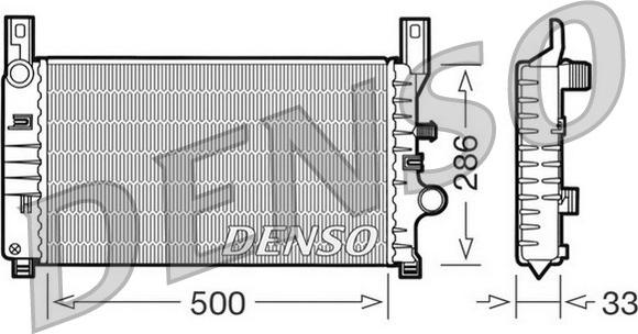 Denso DRM10034 - Радиатор, охлаждение двигателя autospares.lv