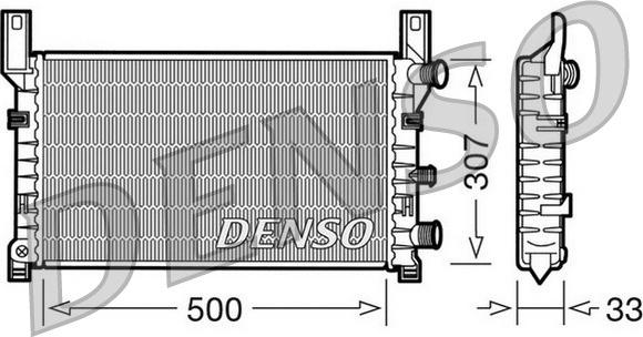 Denso DRM10035 - Радиатор, охлаждение двигателя autospares.lv