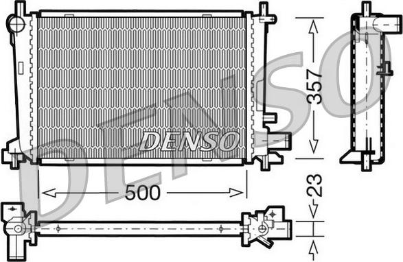 Denso DRM10038 - Радиатор, охлаждение двигателя autospares.lv