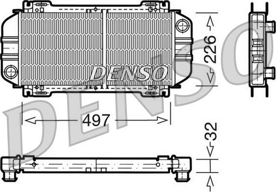 Denso DRM10033 - Радиатор, охлаждение двигателя autospares.lv