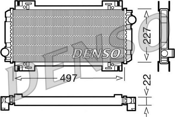 Denso DRM10032 - Радиатор, охлаждение двигателя autospares.lv