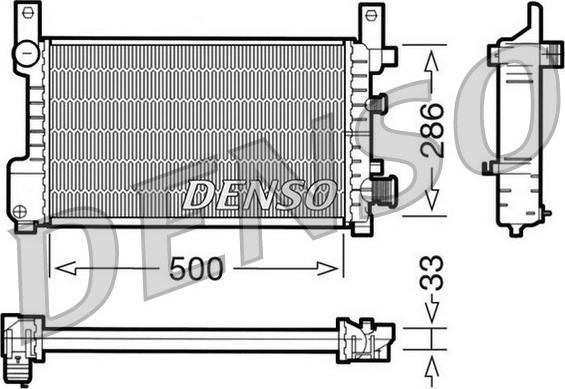 Denso DRM10037 - Радиатор, охлаждение двигателя autospares.lv