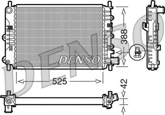 Denso DRM10026 - Радиатор, охлаждение двигателя autospares.lv