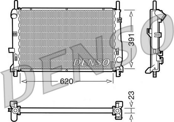 Denso DRM10070 - Радиатор, охлаждение двигателя autospares.lv