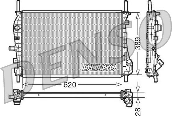 Denso DRM10073 - Радиатор, охлаждение двигателя autospares.lv