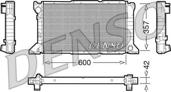 Denso DRM10100 - Радиатор, охлаждение двигателя autospares.lv