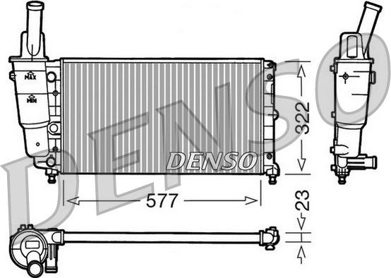 Denso DRM13004 - Радиатор, охлаждение двигателя autospares.lv