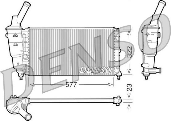 Denso DRM13006 - Радиатор, охлаждение двигателя autospares.lv