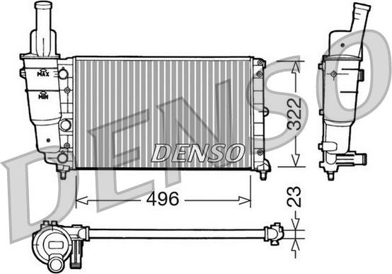 Denso DRM13003 - Радиатор, охлаждение двигателя autospares.lv