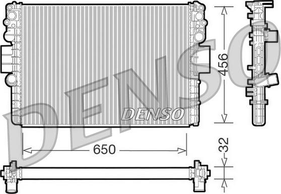 Denso DRM12006 - Радиатор, охлаждение двигателя autospares.lv