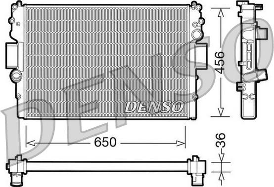 Denso DRM12007 - Радиатор, охлаждение двигателя autospares.lv