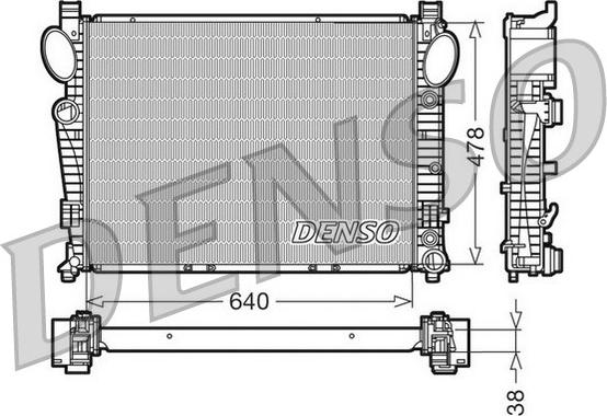 Denso DRM17094 - Радиатор, охлаждение двигателя autospares.lv