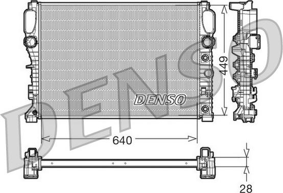 Denso DRM17091 - Радиатор, охлаждение двигателя autospares.lv