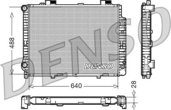 Denso DRM17041 - Радиатор, охлаждение двигателя autospares.lv