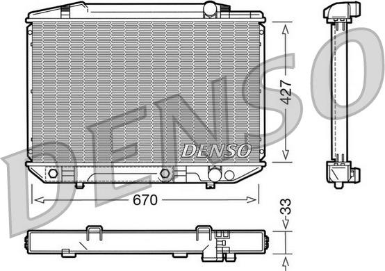 Denso DRM17051 - Радиатор, охлаждение двигателя autospares.lv