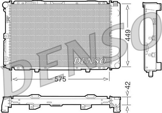 Denso DRM17065 - Радиатор, охлаждение двигателя autospares.lv