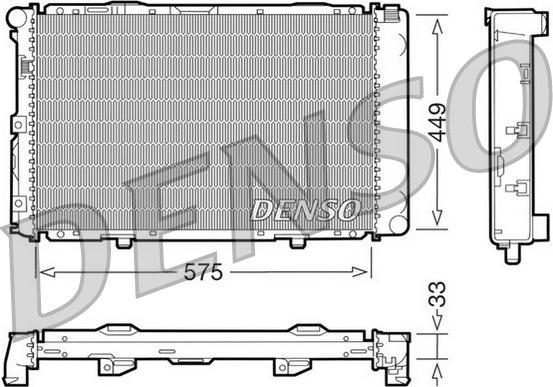 Denso DRM17066 - Радиатор, охлаждение двигателя autospares.lv