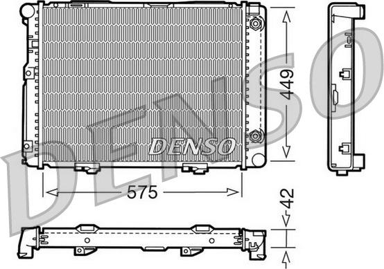 Denso DRM17060 - Радиатор, охлаждение двигателя autospares.lv