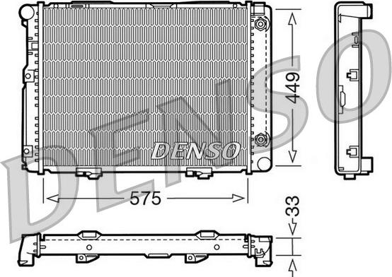 Denso DRM17061 - Радиатор, охлаждение двигателя autospares.lv