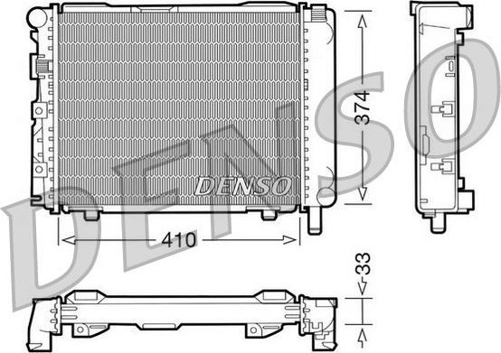 Denso DRM17062 - Радиатор, охлаждение двигателя autospares.lv