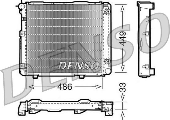 Denso DRM17067 - Радиатор, охлаждение двигателя autospares.lv