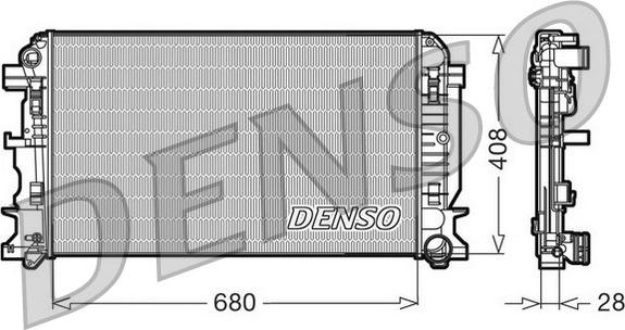 Denso DRM17009 - Радиатор, охлаждение двигателя autospares.lv