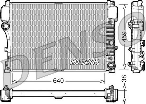 Denso DRM17008 - Радиатор, охлаждение двигателя autospares.lv