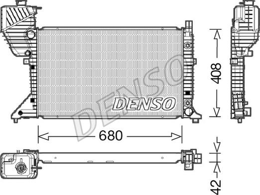 Denso DRM17019 - Радиатор, охлаждение двигателя autospares.lv